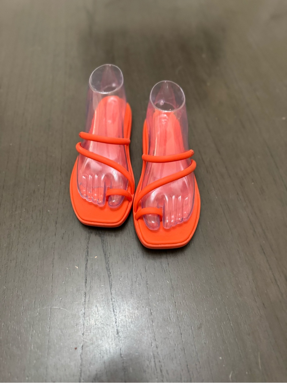 CROCS Women's Strappy Slide Sandals in Bright Orange - Picture 3 of 12
